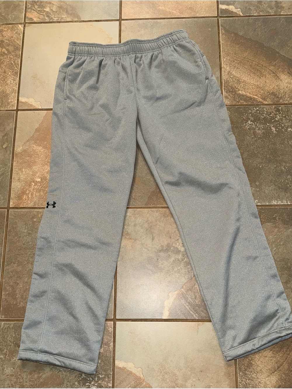 Under Armour Men's/Women’s Light Gray Sweatpants with Black Logo